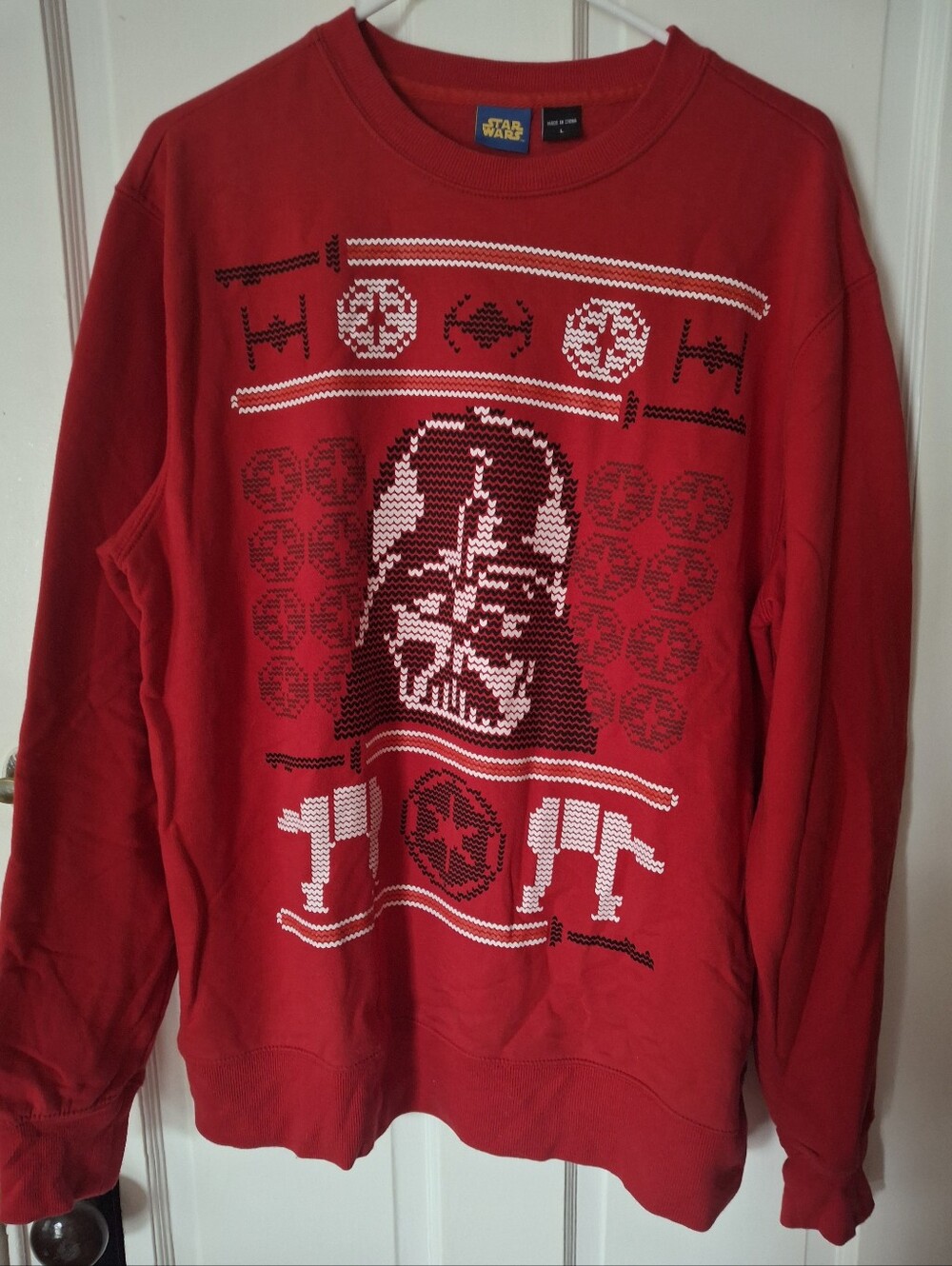 Star Wars Men's Darth Vader Ugly Christmas Sweater L/G